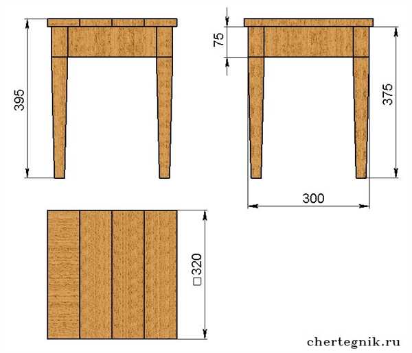 Как сделать табурет своими руками из дерева — подробные чертежи с размерами и пошаговая инструкция